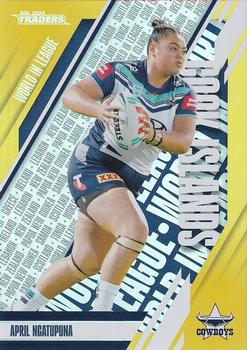 2024 NRL Traders Titanium - World In League Parallel #WLP32 April Ngatupuna Front